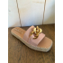 Roze gesp slipper